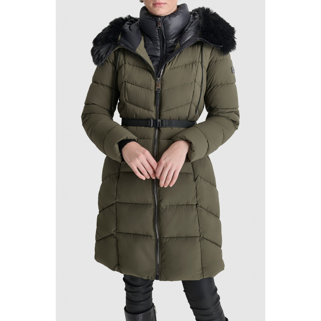 Veste matelassée 'Stretch with Faux Fur Trim' pour Femmes