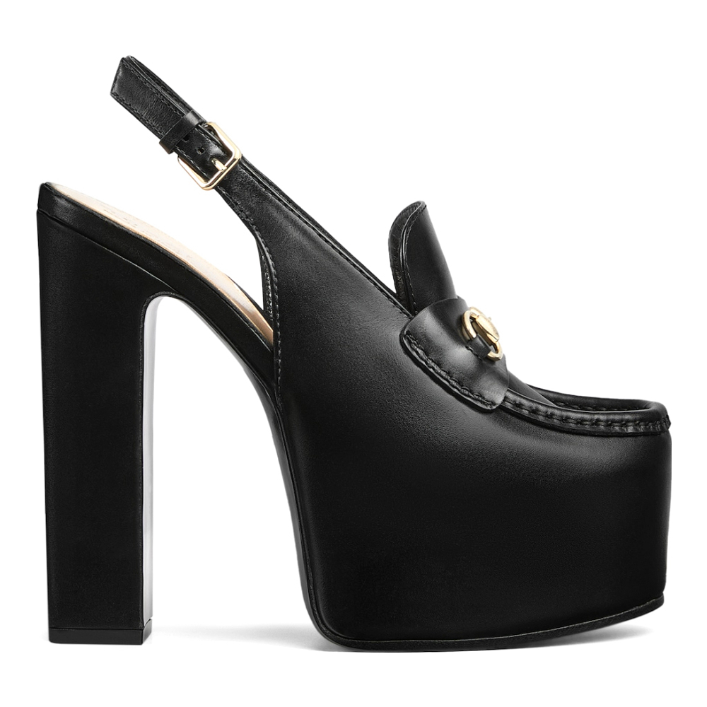 Women's 'Horsebit With Platform And Heel Strap' Slingback Pumps