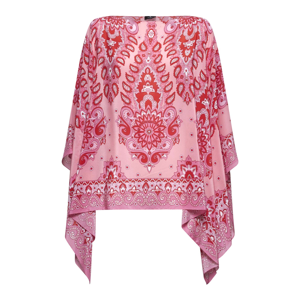 Women's 'Paisley Print' Poncho