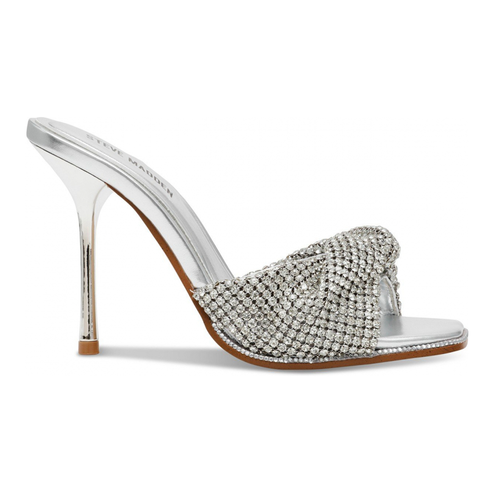 Women's 'MVP Rhinestone Dress' High Heel Mules
