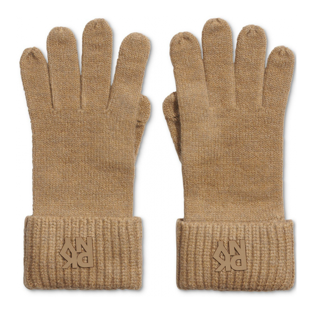 Gants 'Ribbed Logo Patch' pour Femmes