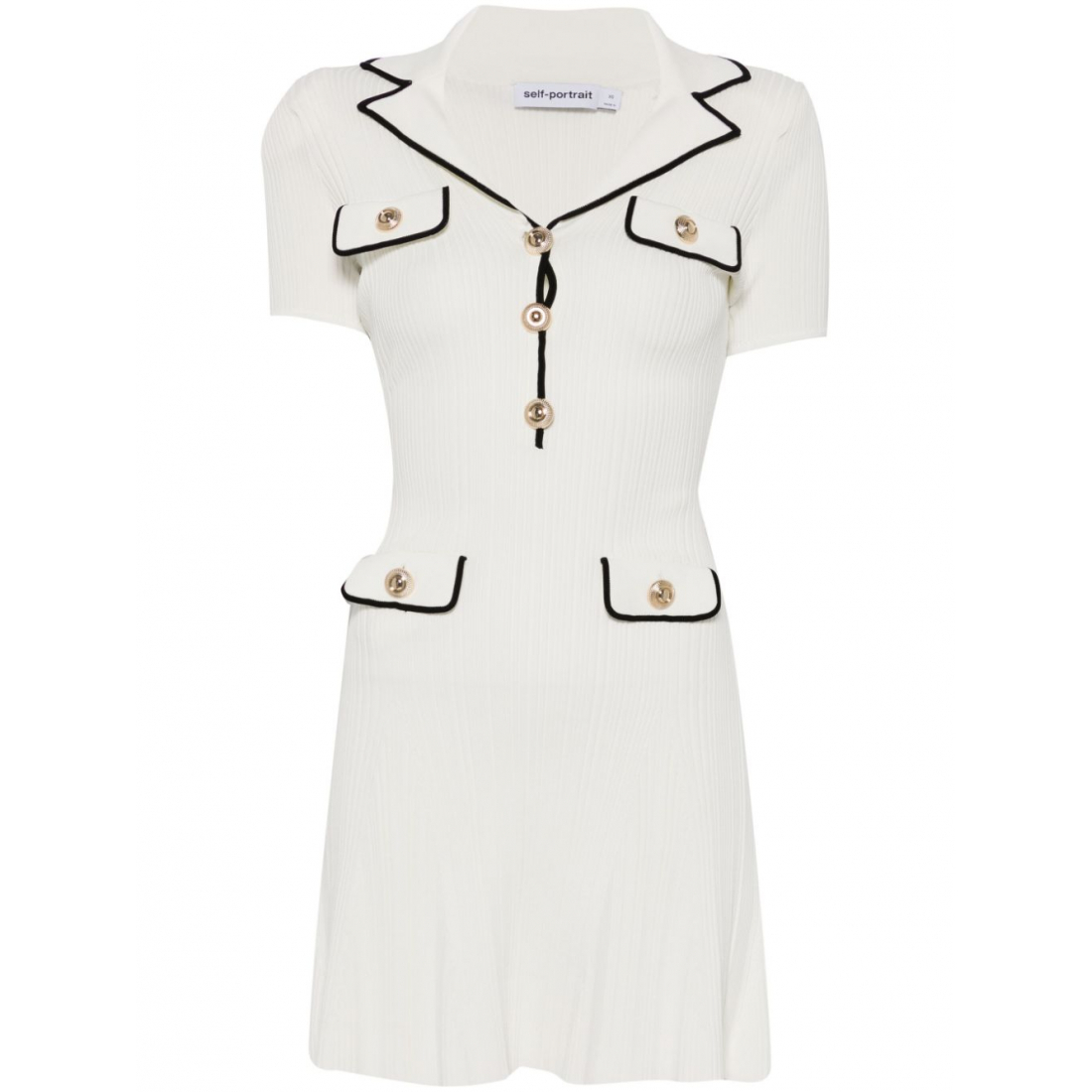 Robe mini 'Ribbed-Knit' pour Femmes