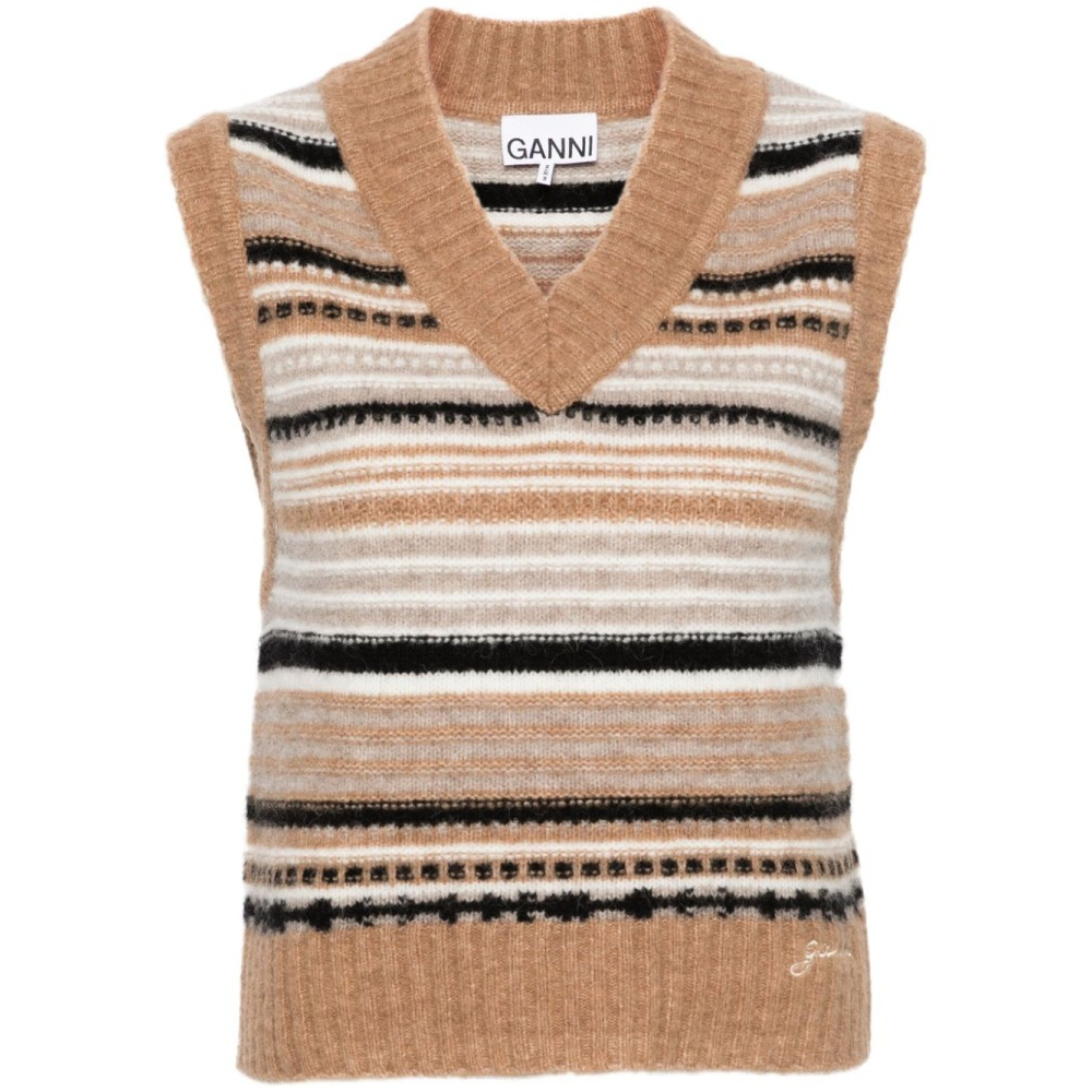 Women's 'Striped' Sleeveless Sweater