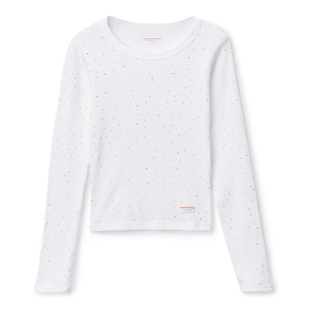 T-Shirt manches longues 'Crystal Hotfix' pour Femmes