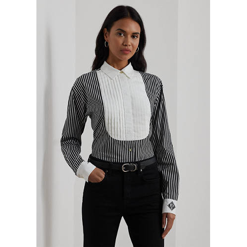 Women's 'Striped Bib Front Broadcloth' Shirt