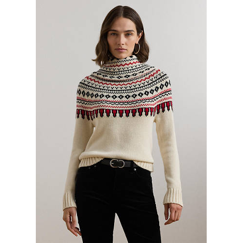 Women's 'Fair Isle Cotton' Turtleneck Sweater