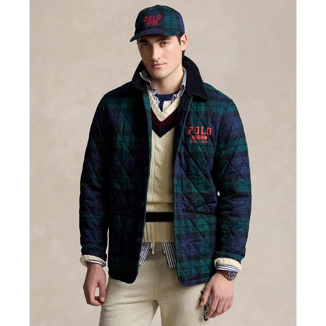 Manteau 'Logo Plaid Barn' pour Hommes