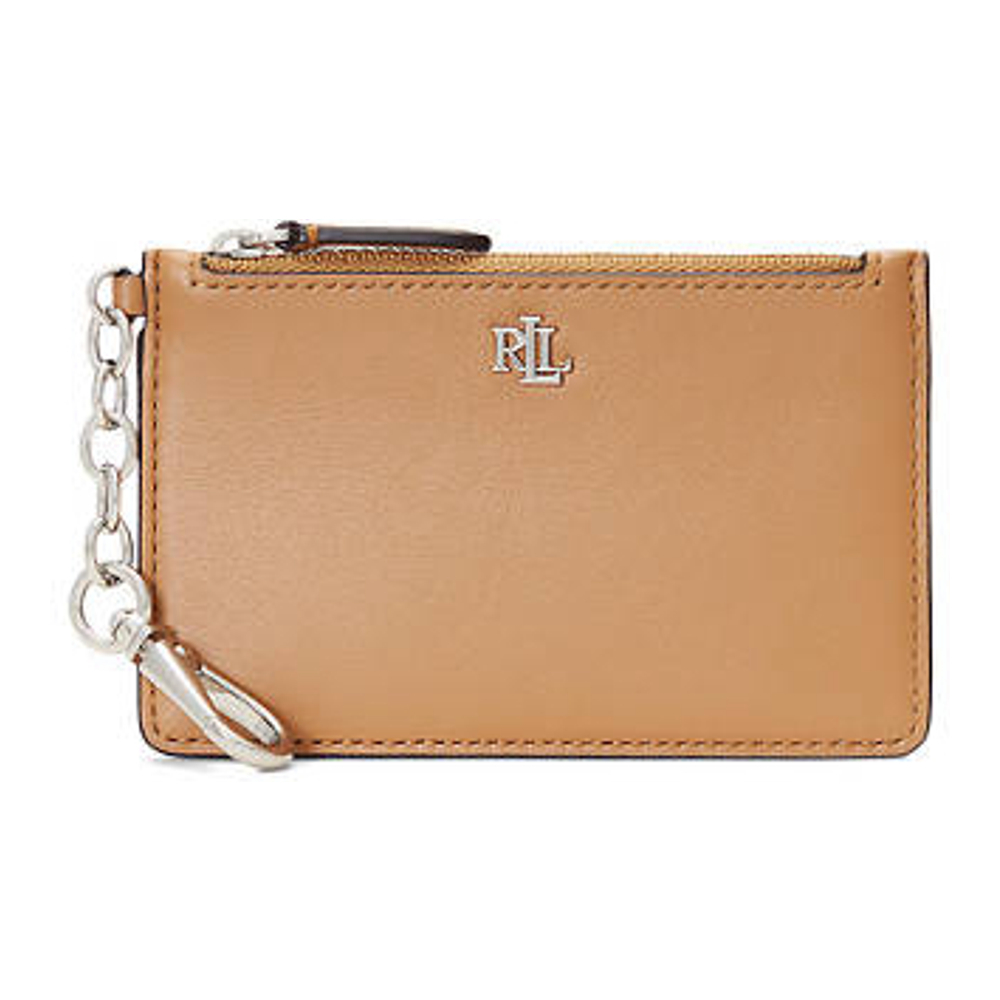 Women's 'Leather Zip' Card case