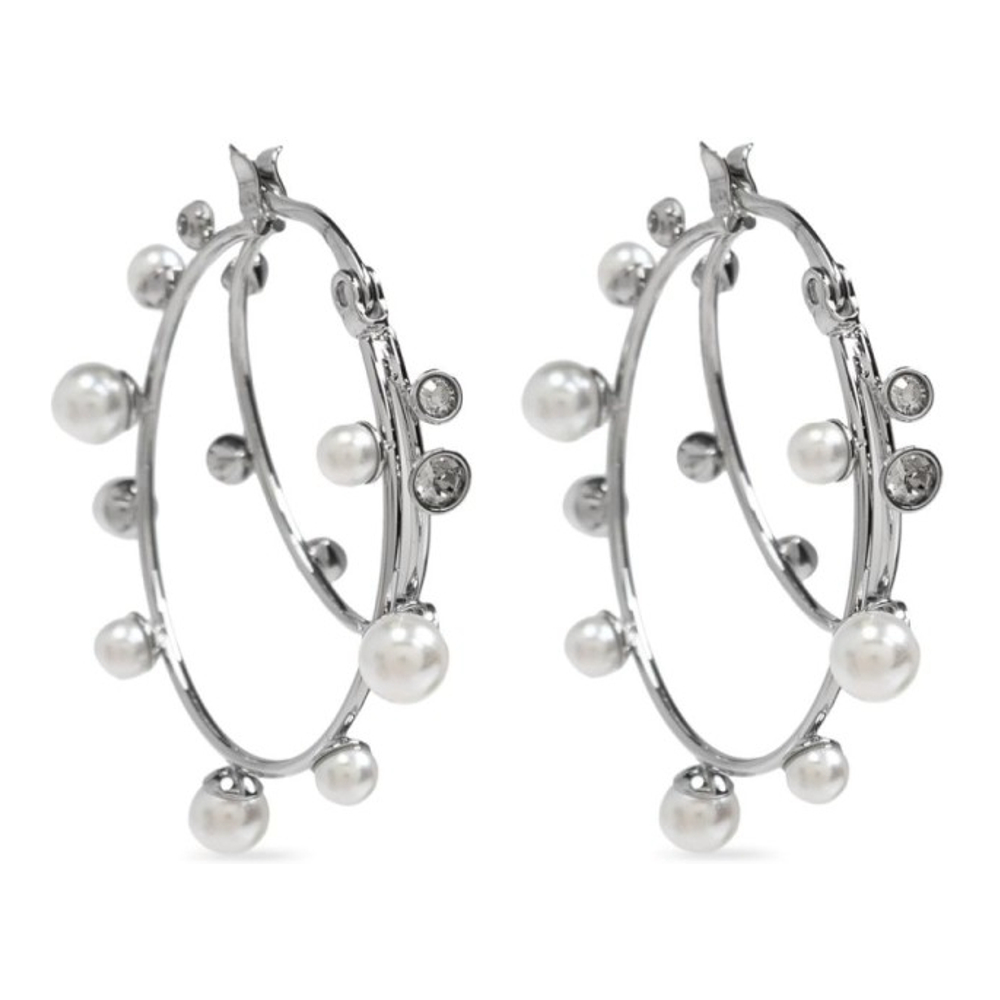 Boucles d'oreilles 'Pearl-Embellished Hoop' pour Femmes