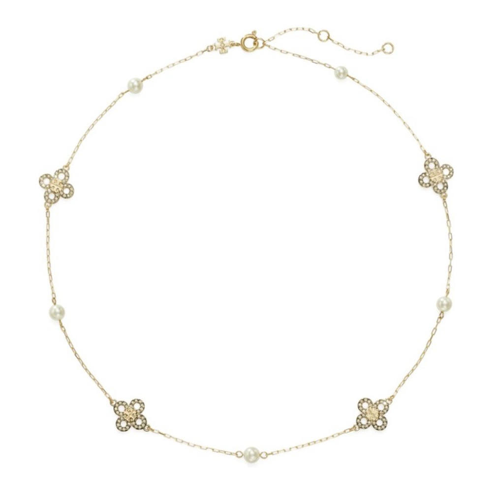 Women's 'Kira Clover Pearl' Necklace