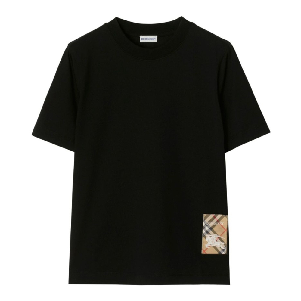 T-shirt 'Check-Patch' pour Femmes