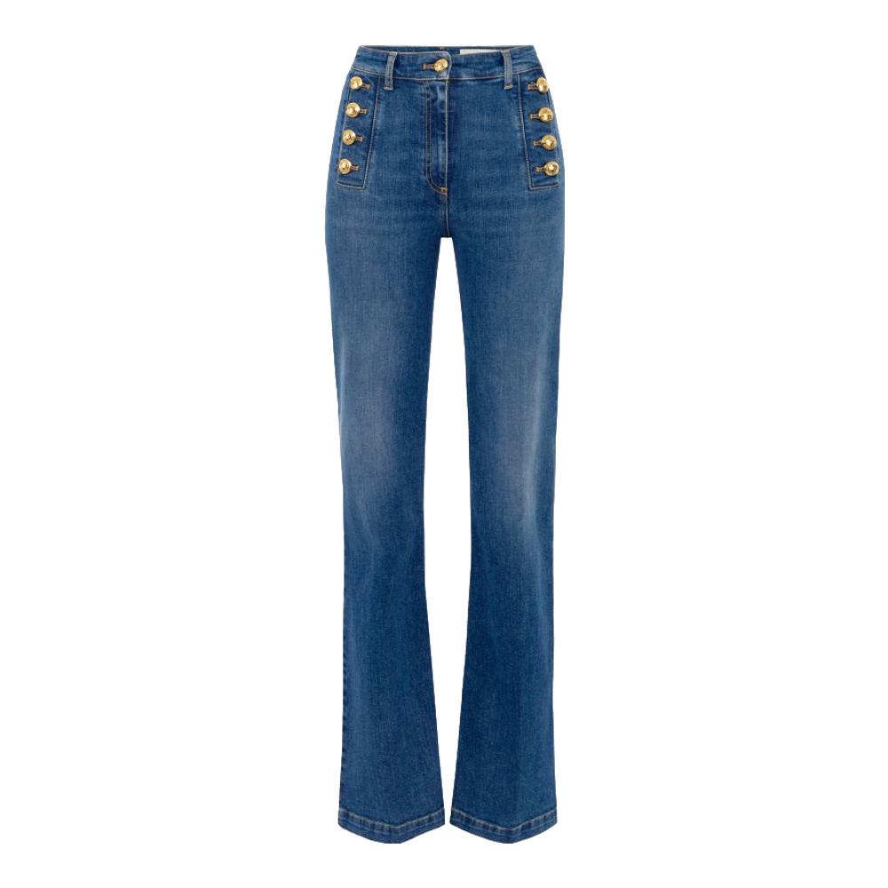 Women's 'Bell-Bottom With Row Of Buttons' Jeans