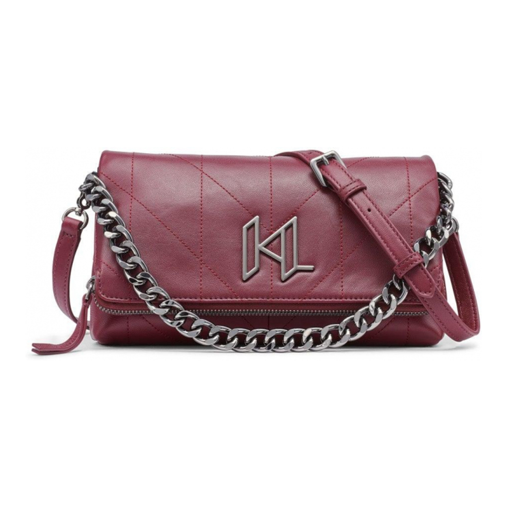 Women's 'Lavande Leather Flap Bag' Crossbody Bag