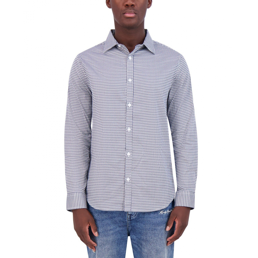 'Slim-Fit Logo-Print Shirt' pour Hommes