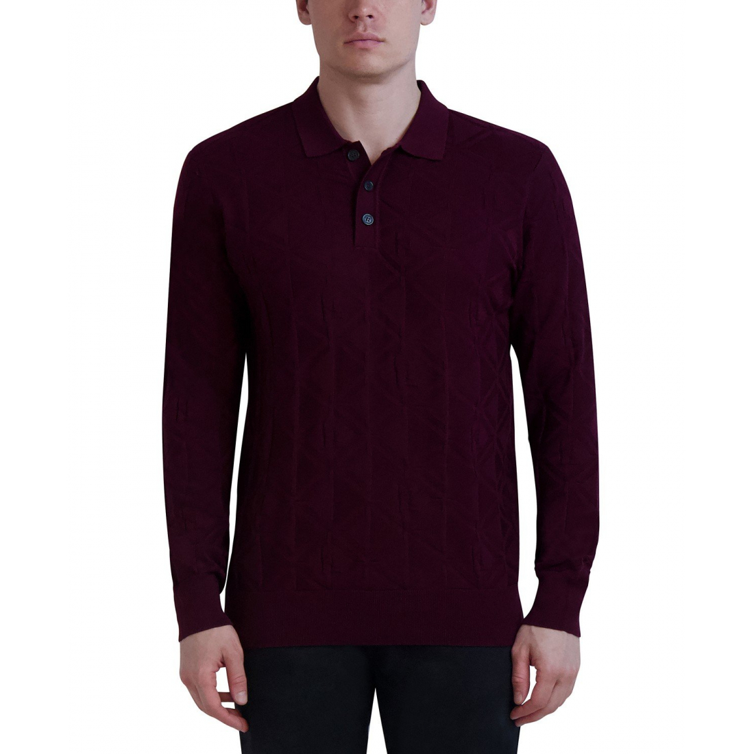 Polo manches longues 'Embossed Polo' pour Hommes