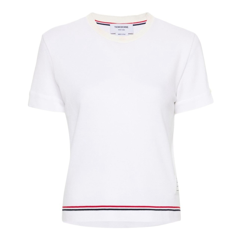 Women's 'Rwb-Stripe Piqué-Knit' Short sleeve Top