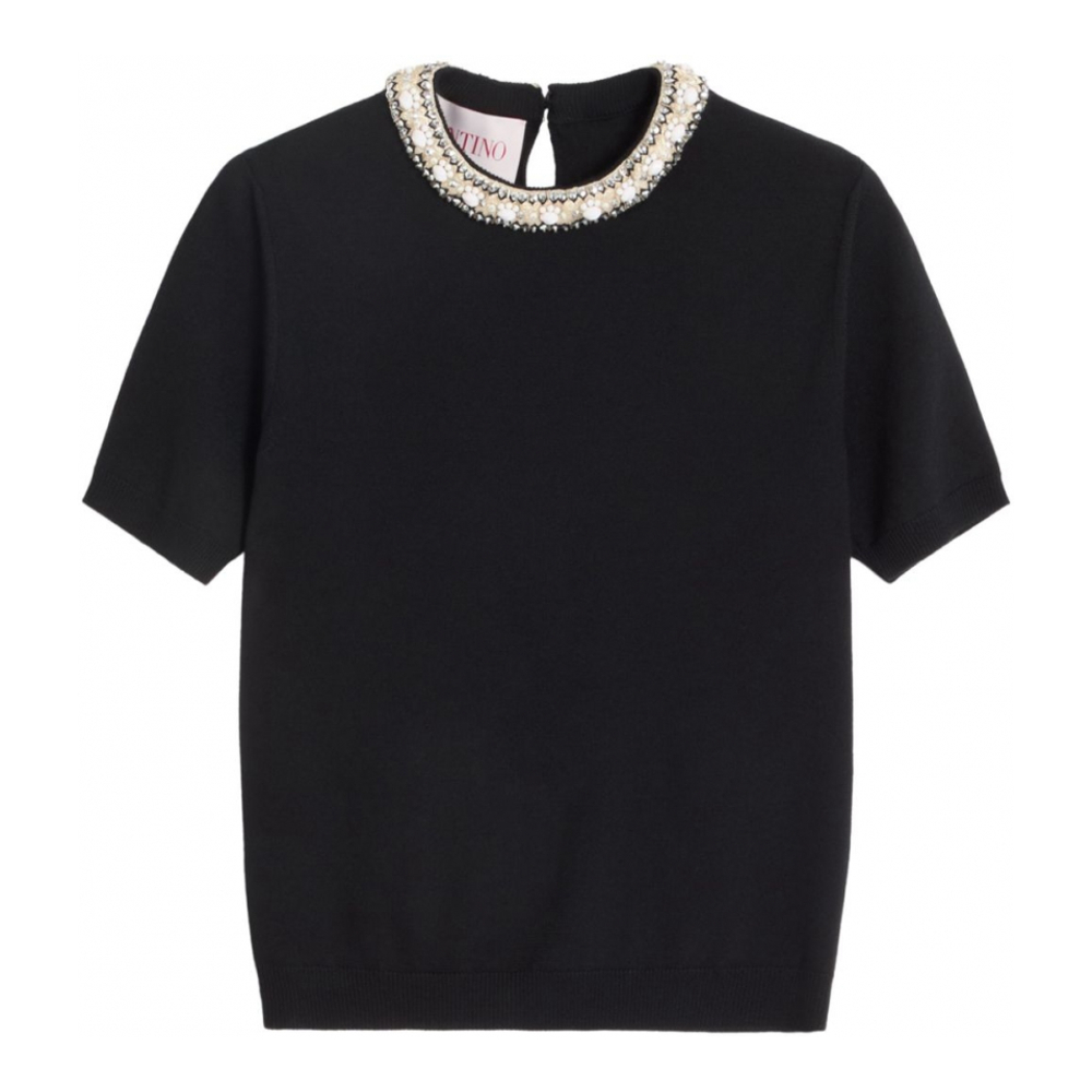 Top à manches courtes 'Embroidered' pour Femmes