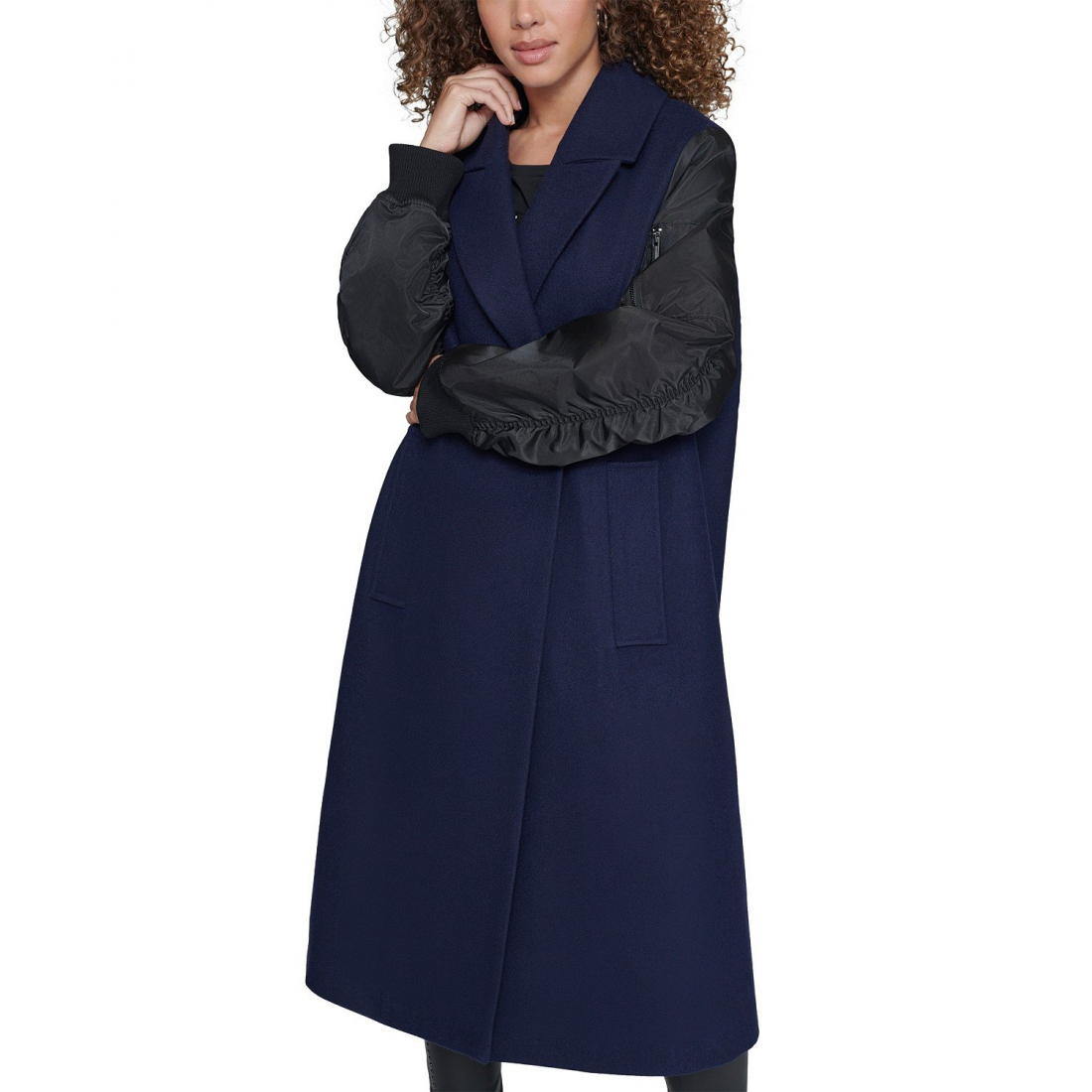 'Double-Breasted Notch-Collar Coat' Mantel für Damen