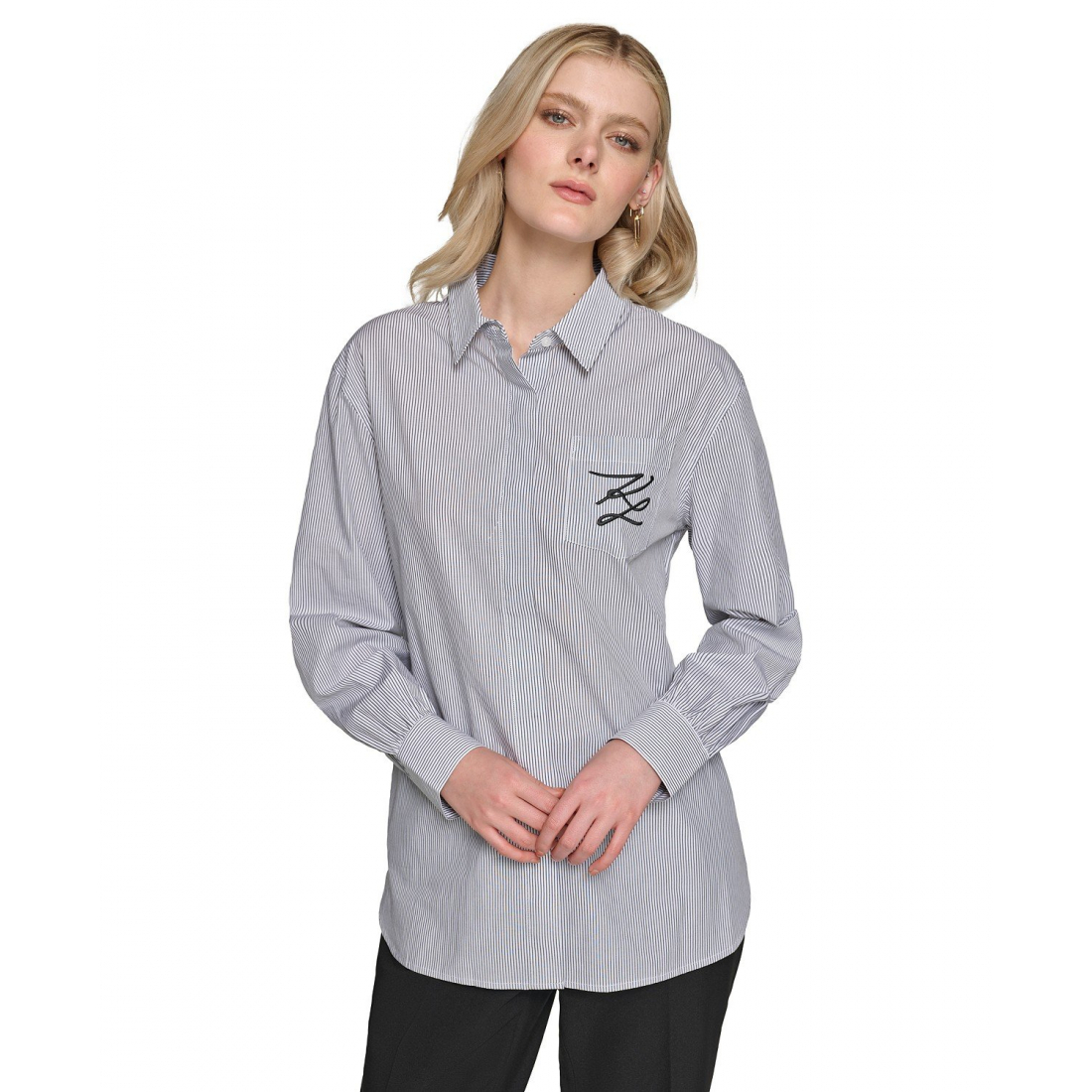 Chemise 'Striped Monogram' pour Femmes