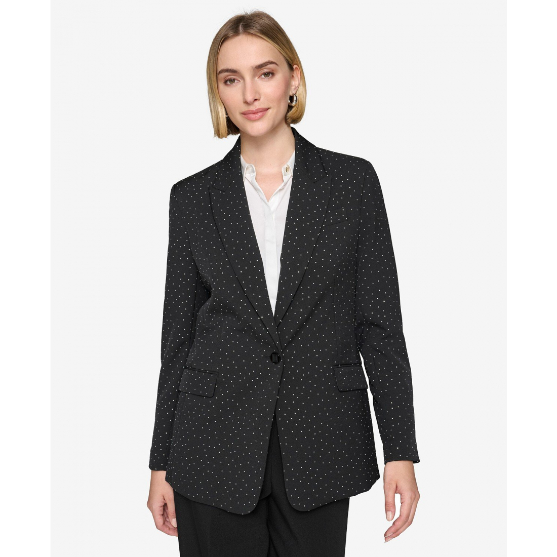 Blazer 'Embellished One-Button Blazer' pour Femmes