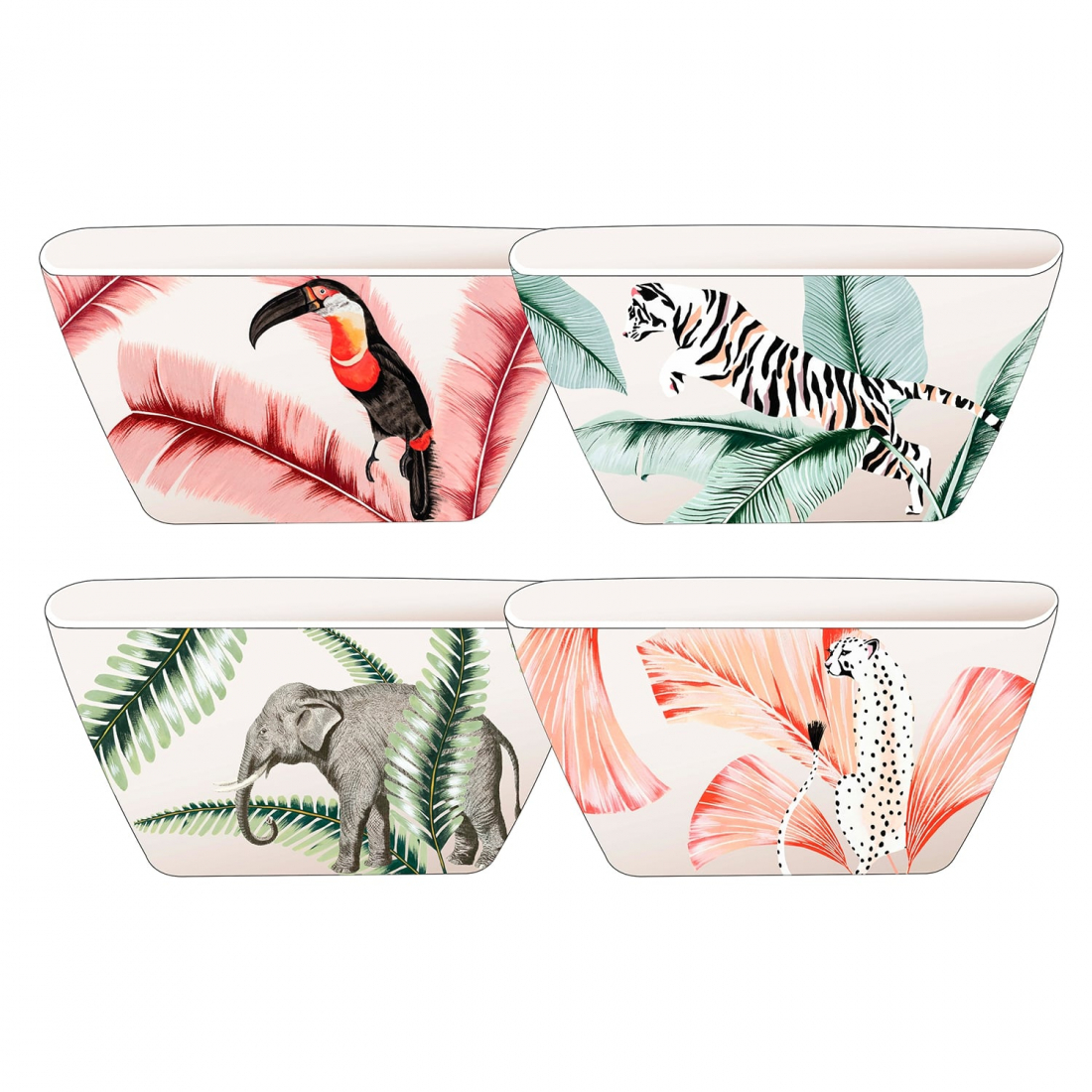 Set 4 Safari Bowls