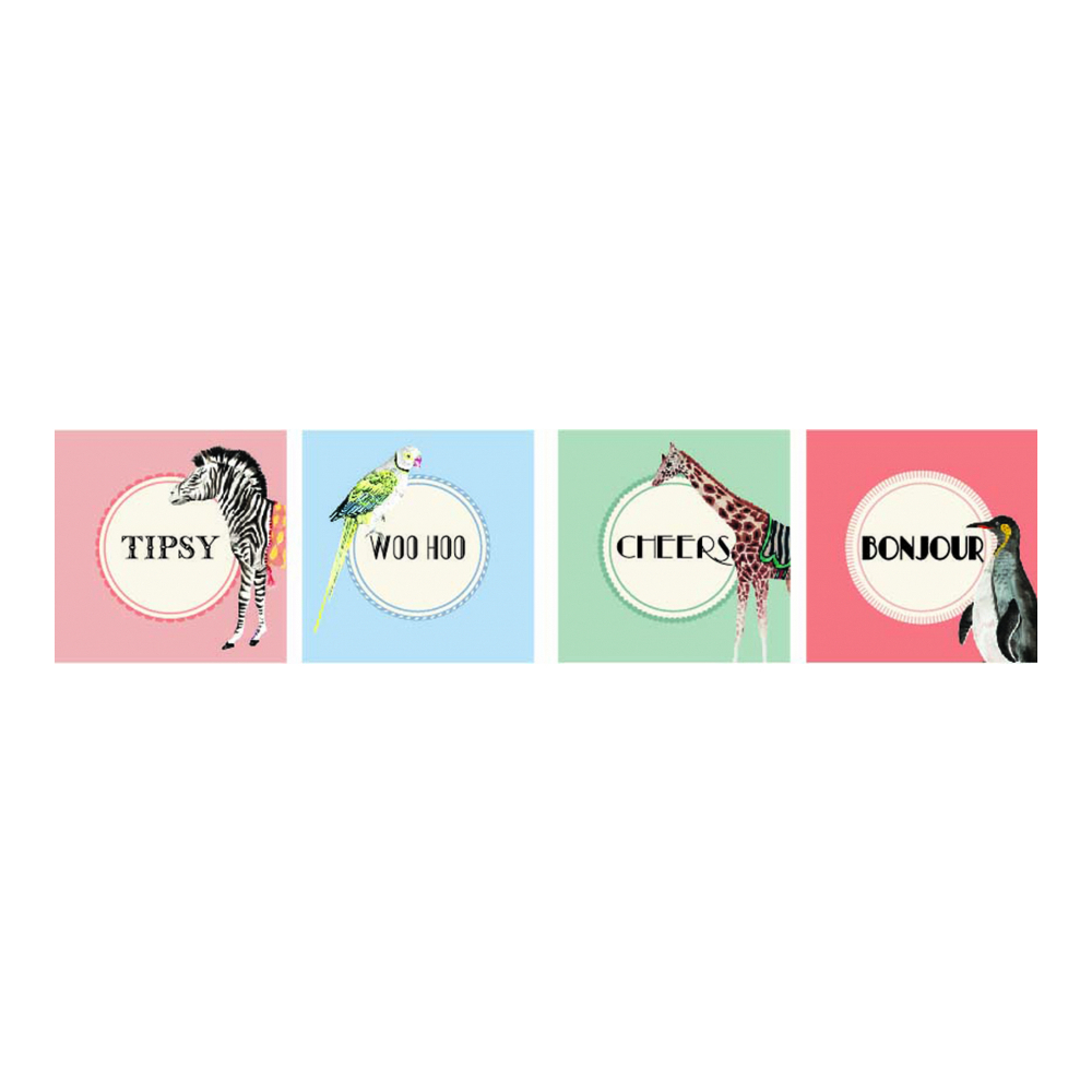 Coasters 4 Pieces - Animals