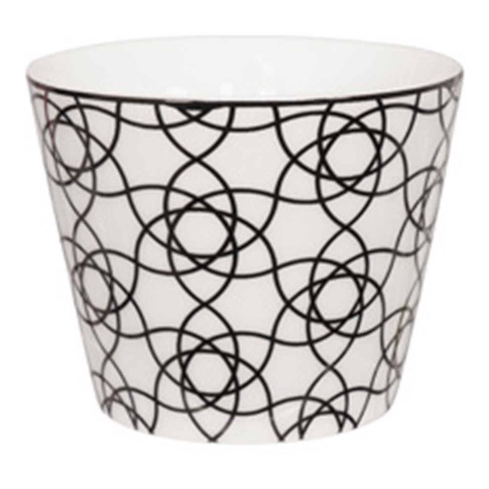 Set Of 6 Nippon Black Tea Cups In White/Black Porcelain