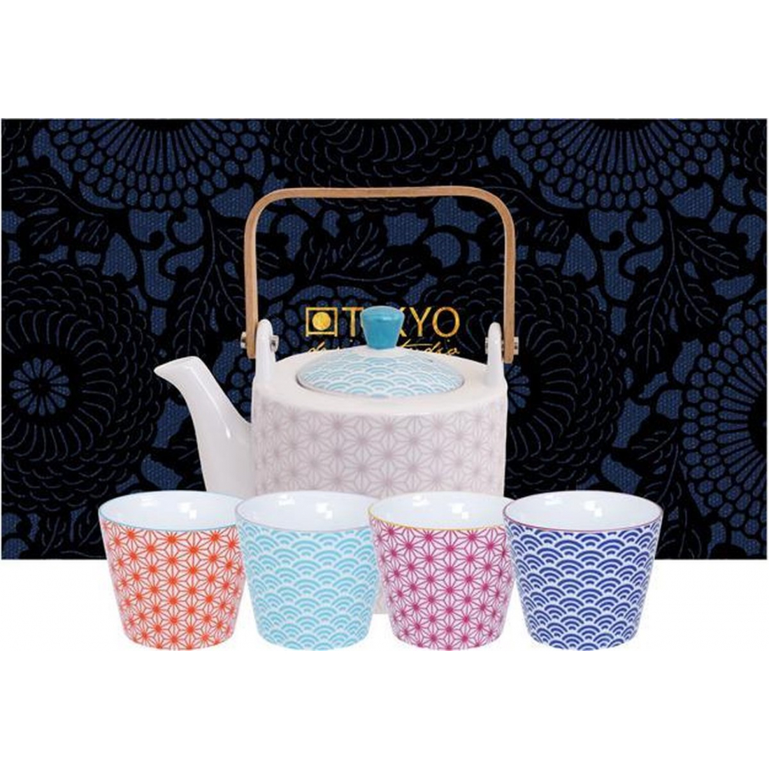 Star/Wave Tea Set 1:4 0.8Lt L.Purple