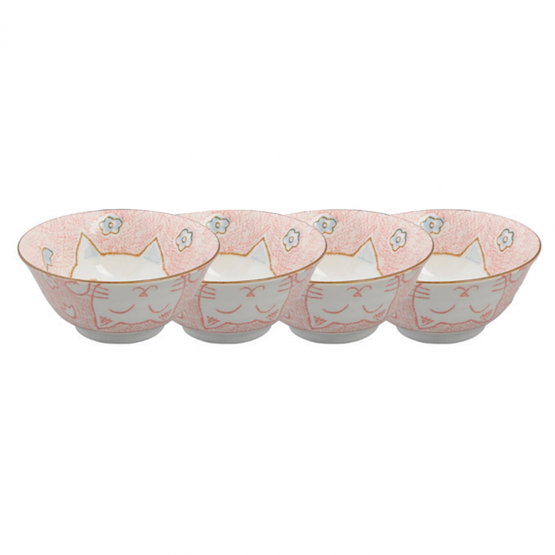 Kawaii Cat Pink Tayo Giftbox 4Pcs 14.8X7 cm