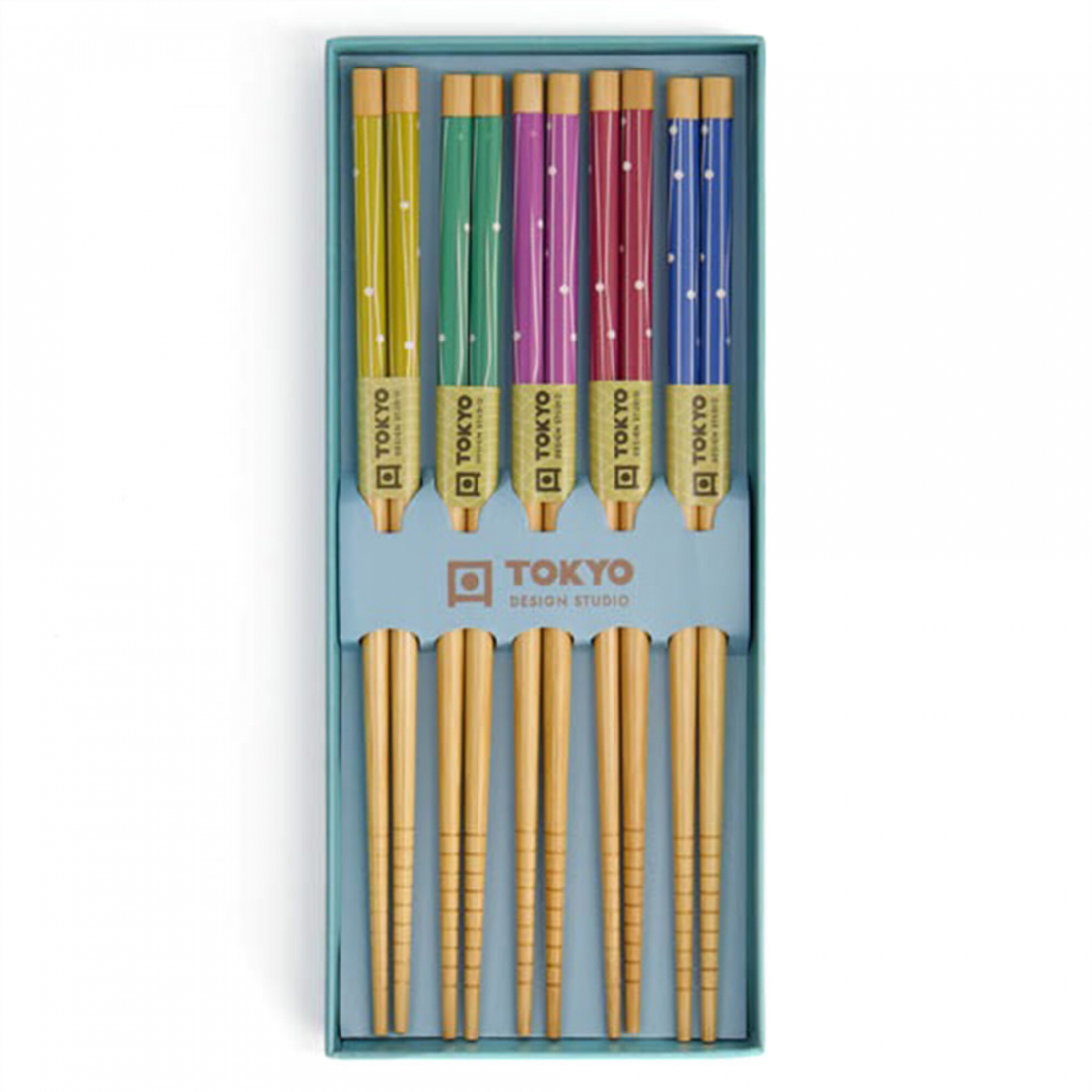 Chopstick Giftset/5 Light Blue Star