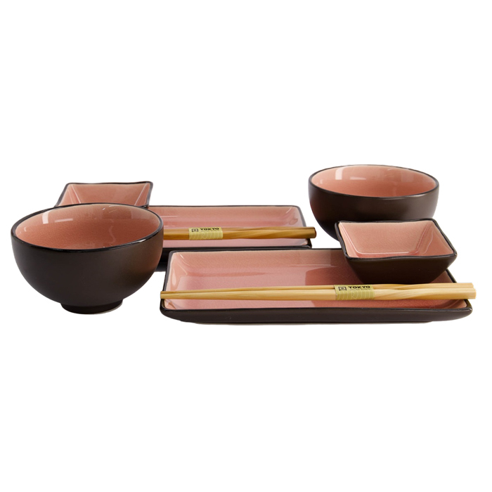 Glassy Pink Sushi Set 8Pcs