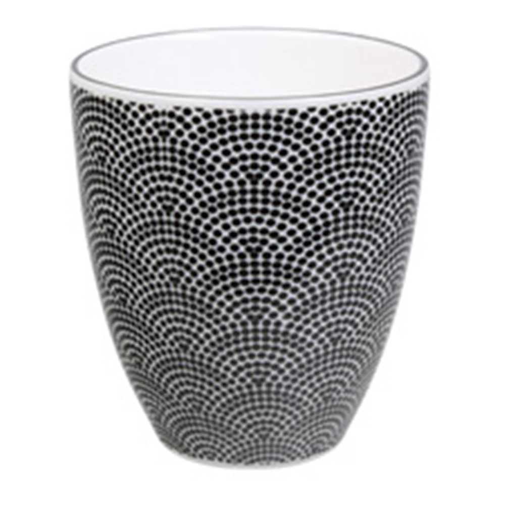 Set Of 6 Nippon Black Tea Cups In Black Porcelain