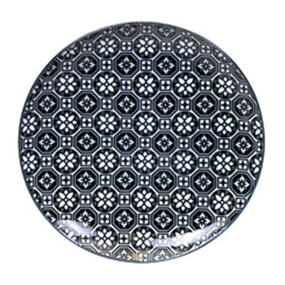 Set Of 12 Nippon Black Serving Plates In Black Porcelain