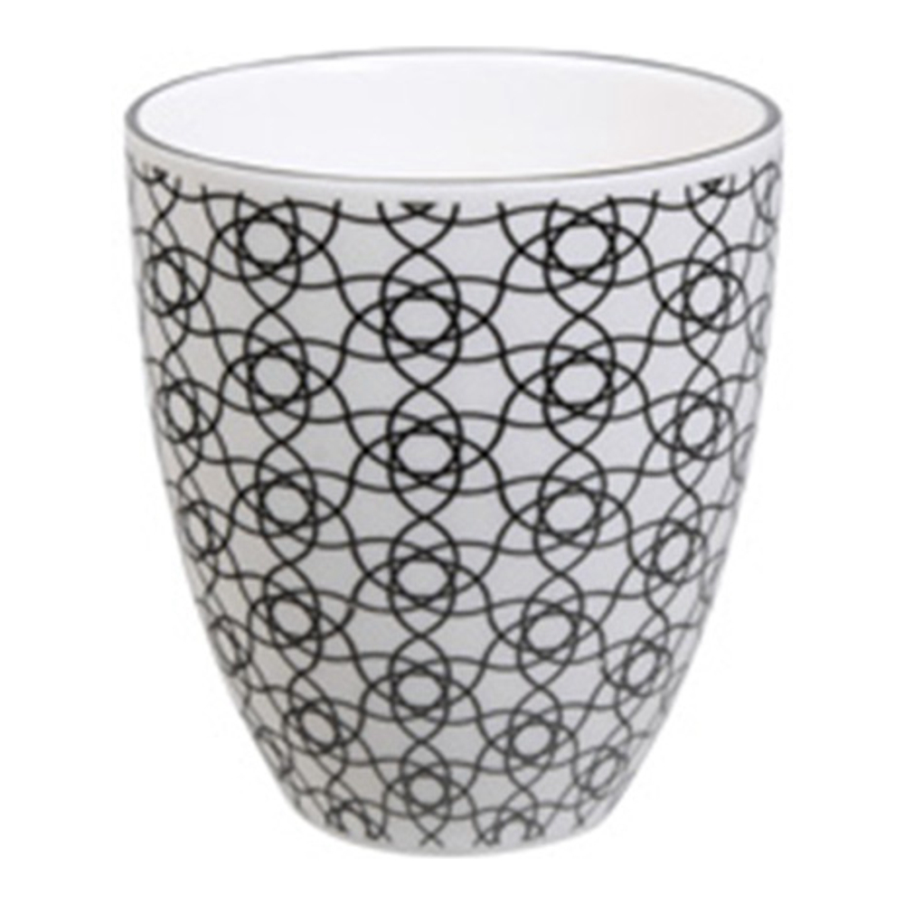 Set Of 6 Nippon Black Tea Cups In Black Porcelain