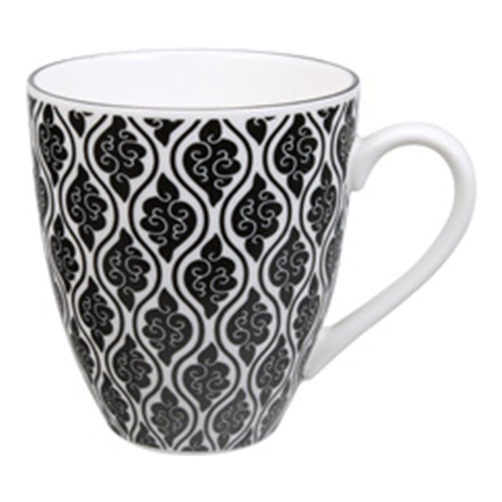 Set Of 6 Nippon Black Tea Cups In Black/White Porcelain