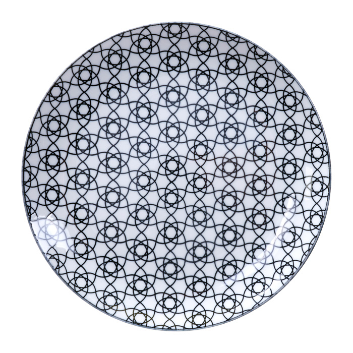 Nippon Black Plate 25.7 x 3 cm Stripe Tn-4906/C 3/