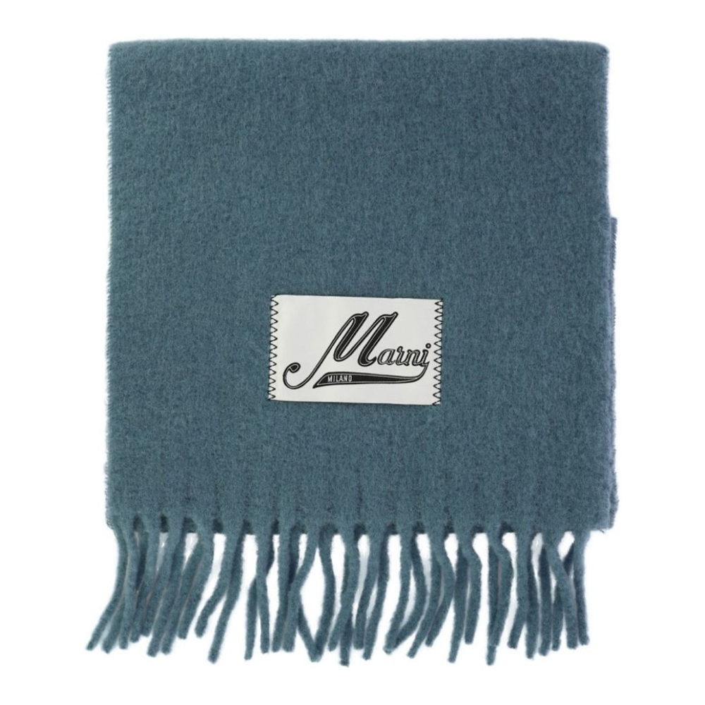 Écharpe en laine 'Logo-Appliqué'