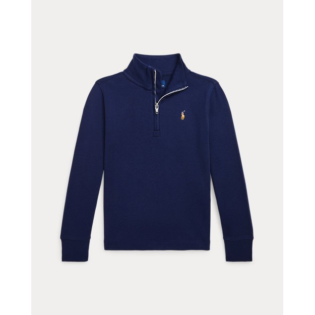'Cotton Interlock Quarter-Zip Pullover' pour Garçons