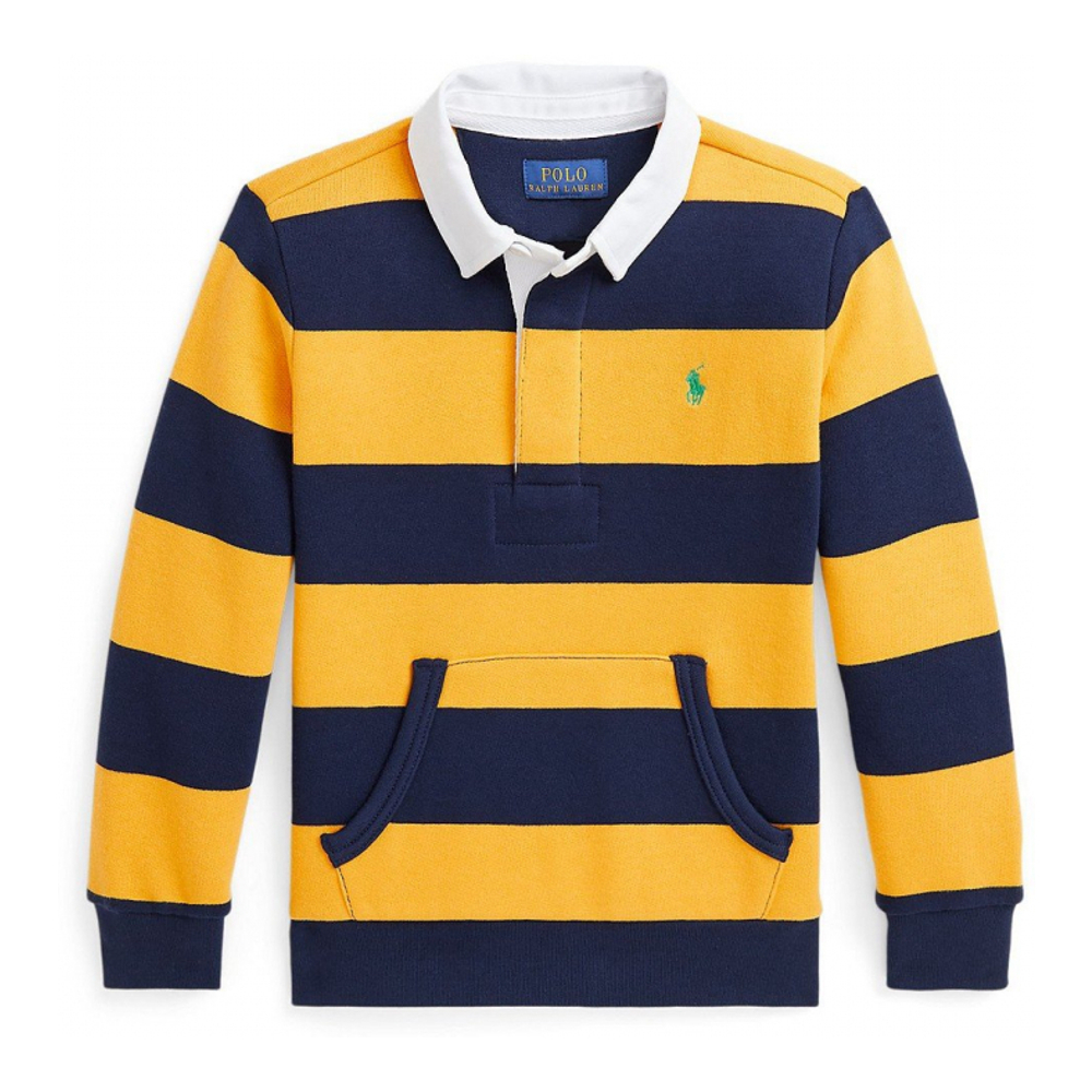 'Striped Fleece Rugby Sweatshirt' pour Enfant et petit garçon