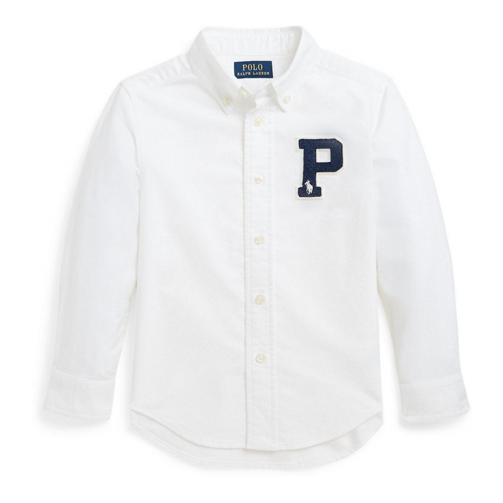 'Cotton Oxford Letterman Shirt' pour Enfant et petit garçon