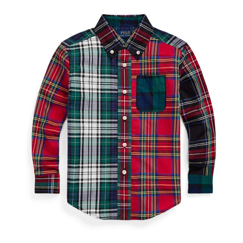 'Plaid Cotton Fun Shirt' pour Enfant et petit garçon