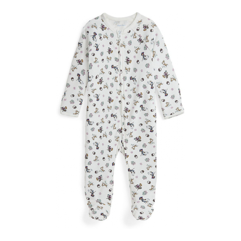 'Polo Bear Cotton Footed Zip Coverall' pour Bébés filles