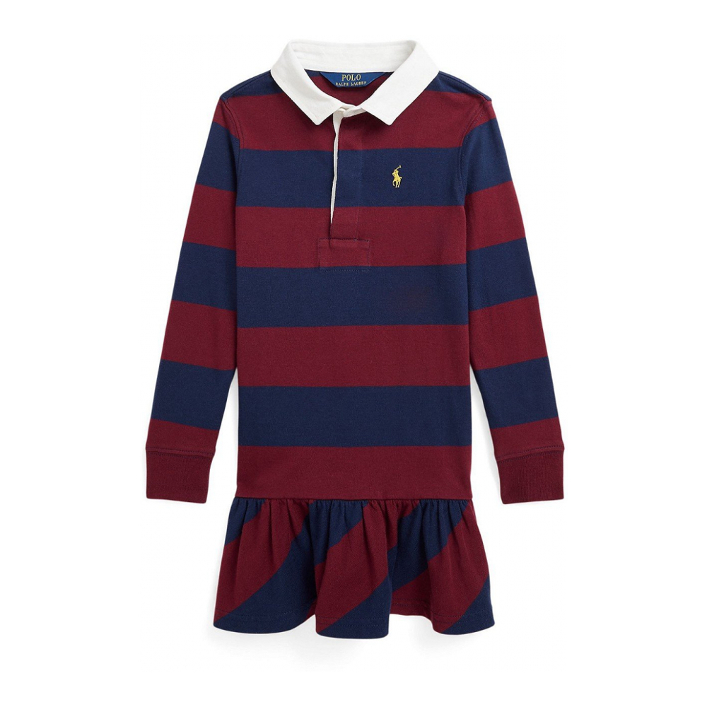 'Striped Cotton Jersey Rugby Dress' pour Bambins & petites filles
