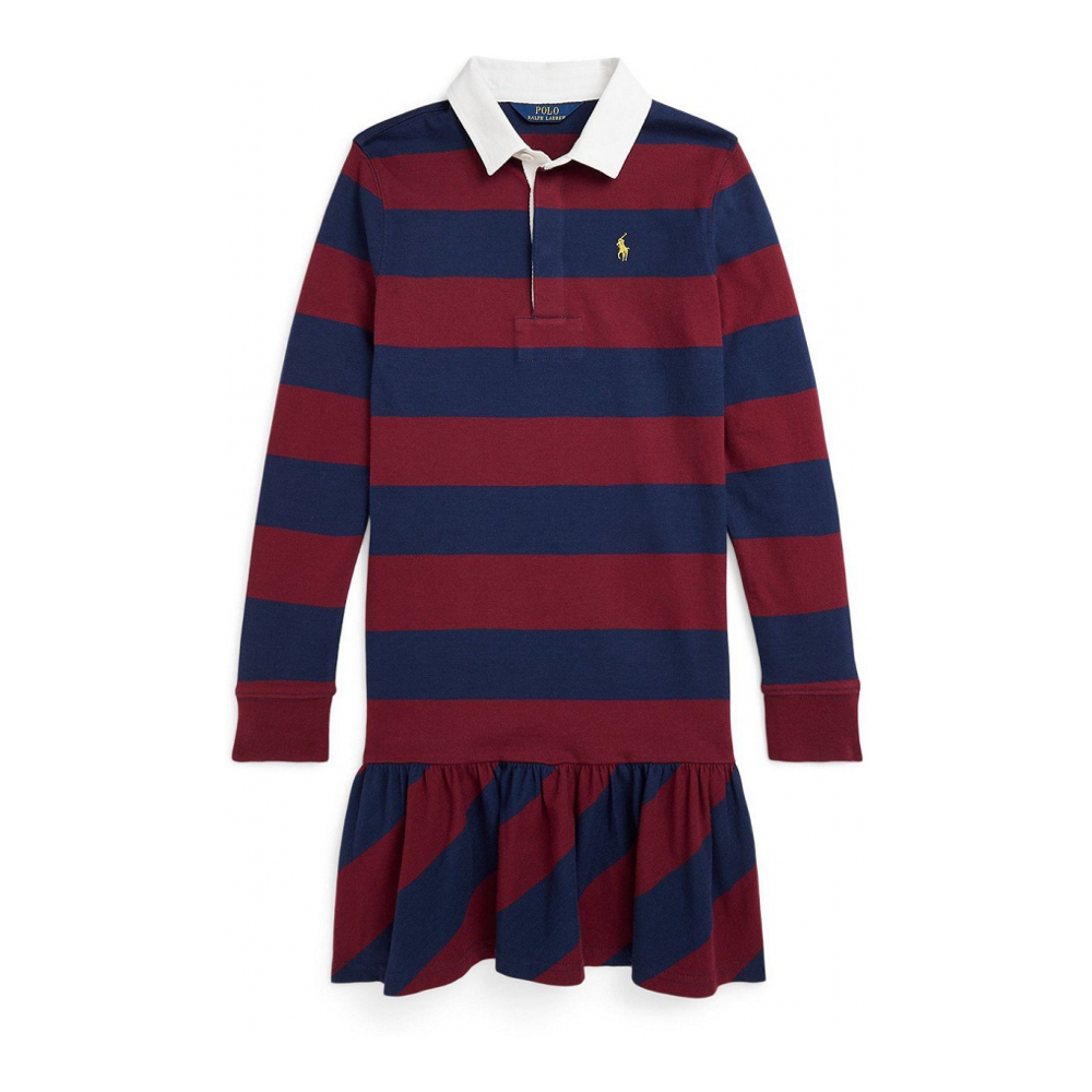 'Striped Cotton Jersey Rugby Dress' pour Grandes filles