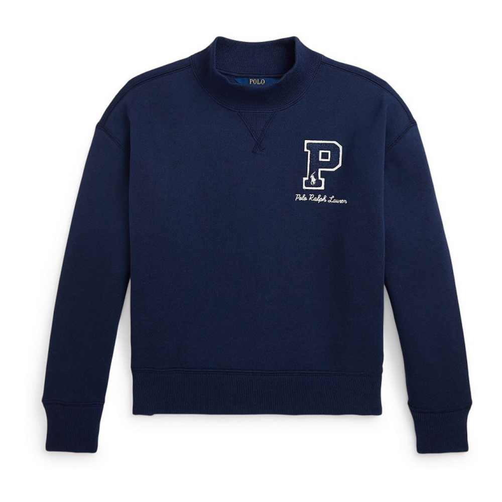 'Fleece Letterman Sweatshirt' pour Grandes filles