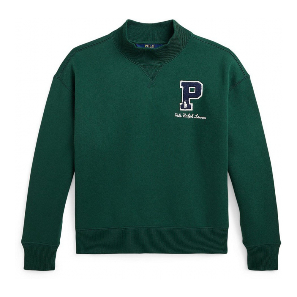 'Fleece Letterman Sweatshirt' pour Grandes filles