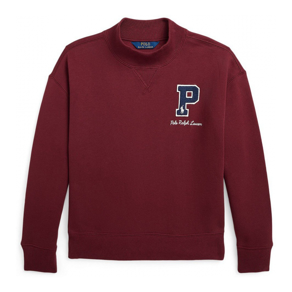 'Fleece Letterman Sweatshirt' pour Grandes filles