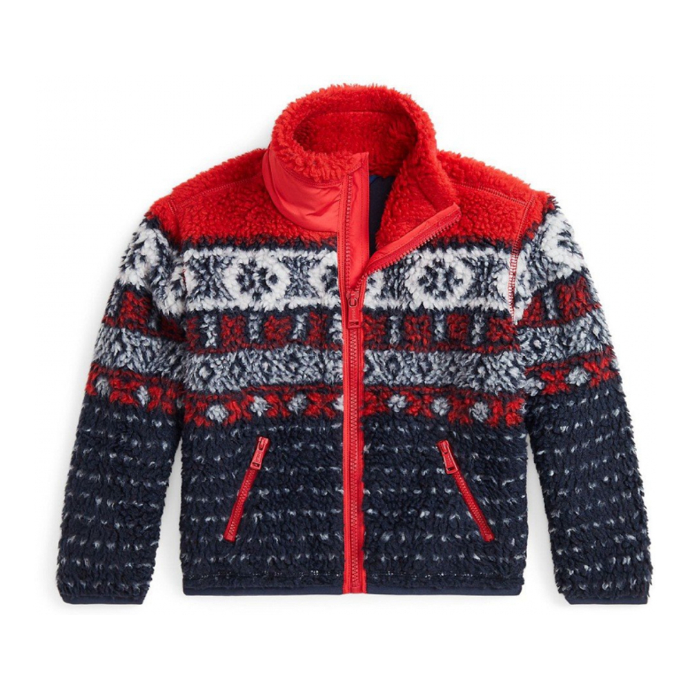 'Fair Isle Teddy Fleece Sweatshirt' pour Bambins & petites filles