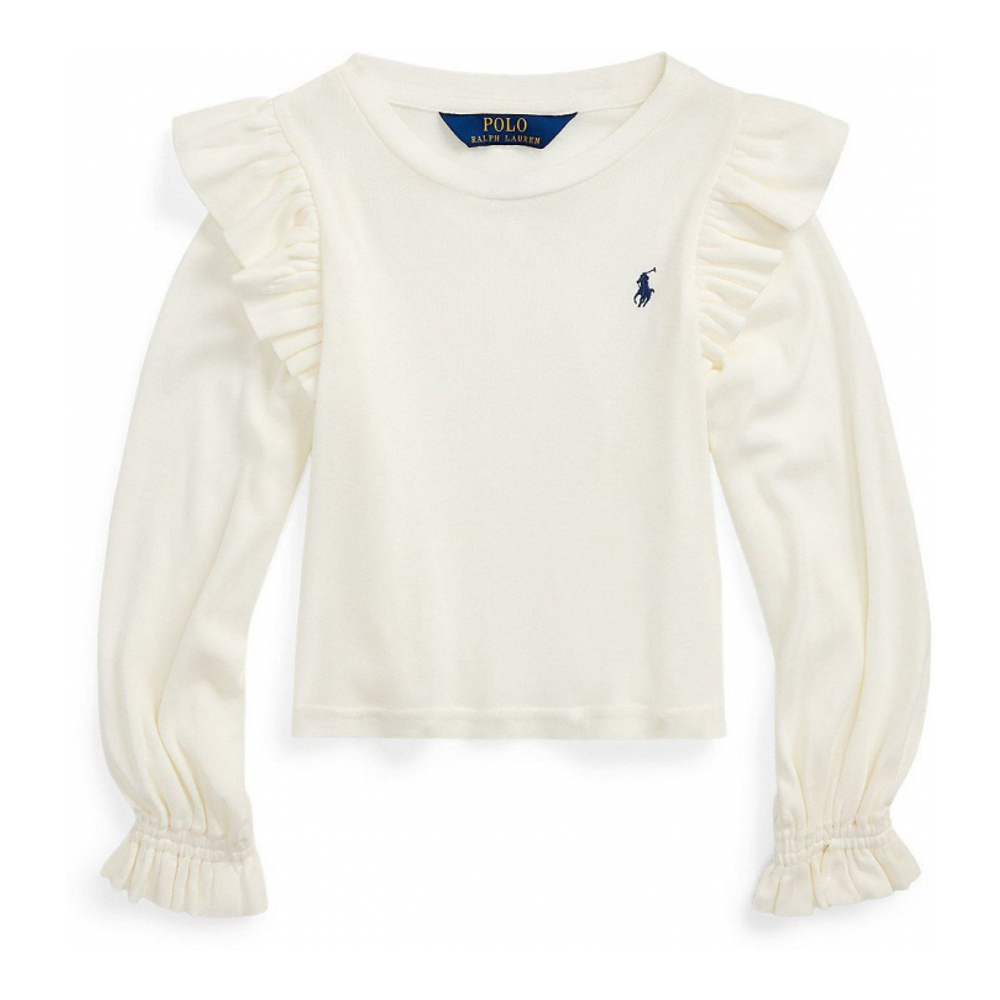 'Ruffled Cotton-Modal Long-Sleeve Sweatshirt' pour Bambins & petites filles