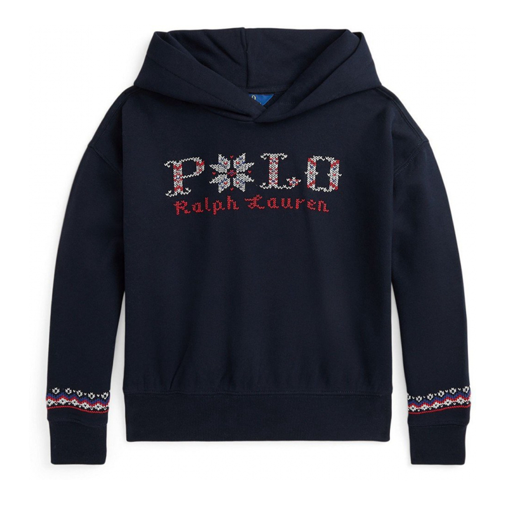 'Logo Fleece Hoodie Sweatshirt' pour Grandes filles